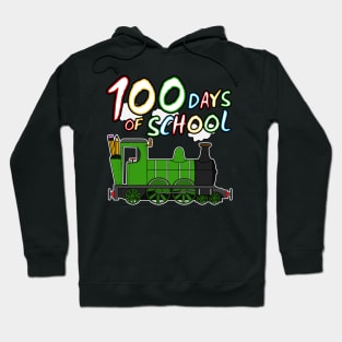 100 Days Of School Steam Train Kindergarten 2022 Hoodie